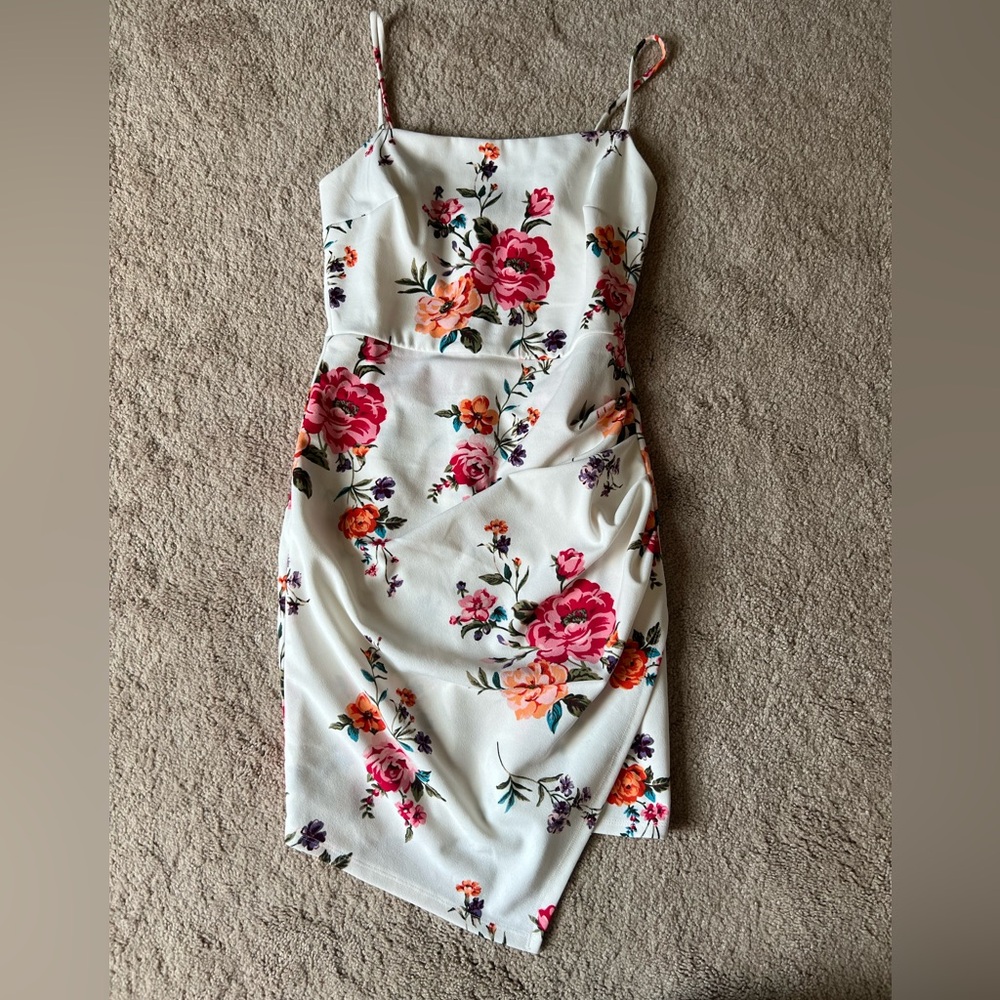 White floral dress